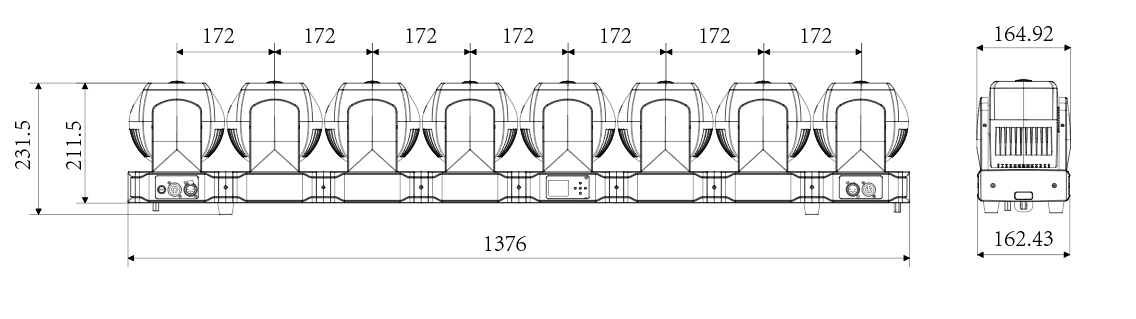 Bar Fou 86x Dimensions