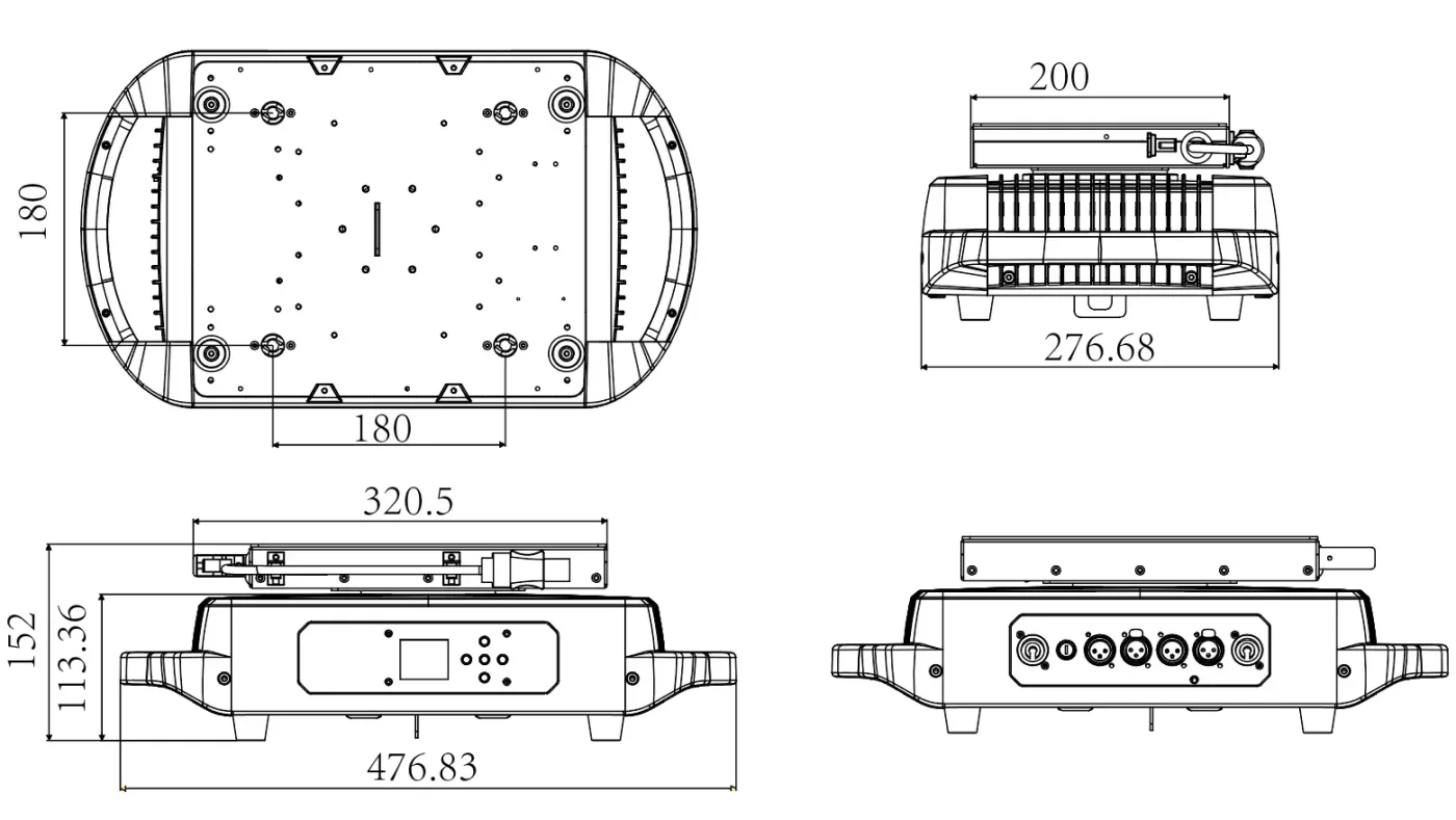Base Folle1 Dimensions